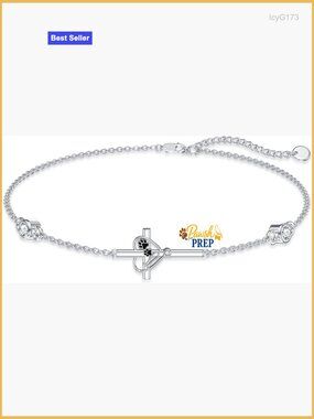 Sterling Silver Vet Nurse Bracelet with Stethoscope Charm 7-9 Inch